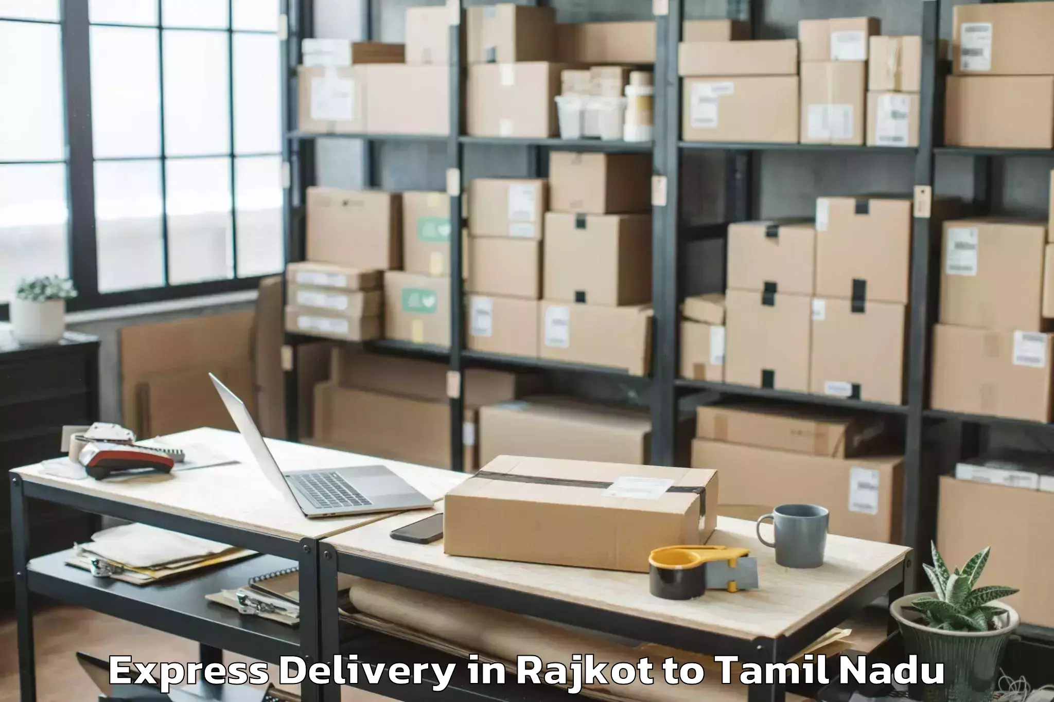 Leading Rajkot to Periyanegamam Express Delivery Provider